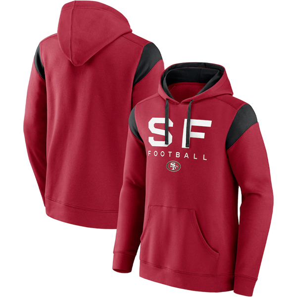 Men's San Francisco 49ers Scarlet Call The Shot Pullover Hoodie Men's San Francisco 49ers Scarlet Call The Shot Pullover Hoodie