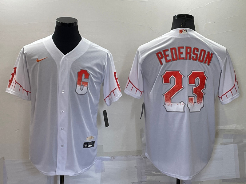 Men's San Francisco Giants #23 Joc Pederson White City Connect Cool Base Stitched Jersey Men's San Francisco Giants #23 Joc Pederson White City Connect Cool Base Stitched Jersey