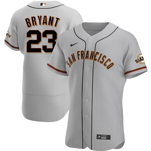 Men's San Francisco Giants #23 Kris Bryant Gray Flex Base Nike Jersey Men's San Francisco Giants #23 Kris Bryant Gray Flex Base Nike Jersey