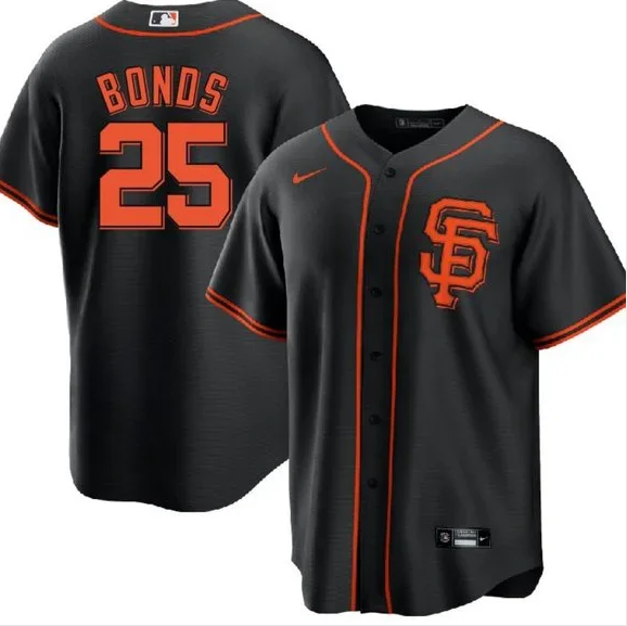 Men's San Francisco Giants #25 Barry Bonds Black Cool Base Stitched Jersey Men's San Francisco Giants #25 Barry Bonds Black Cool Base Stitched Jersey