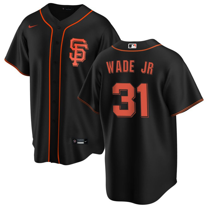 Men's San Francisco Giants #31 LaMonte Wade Jr. Black Cool Base Stitched Jersey Men's San Francisco Giants #31 LaMonte Wade Jr. Black Cool Base Stitched Jersey