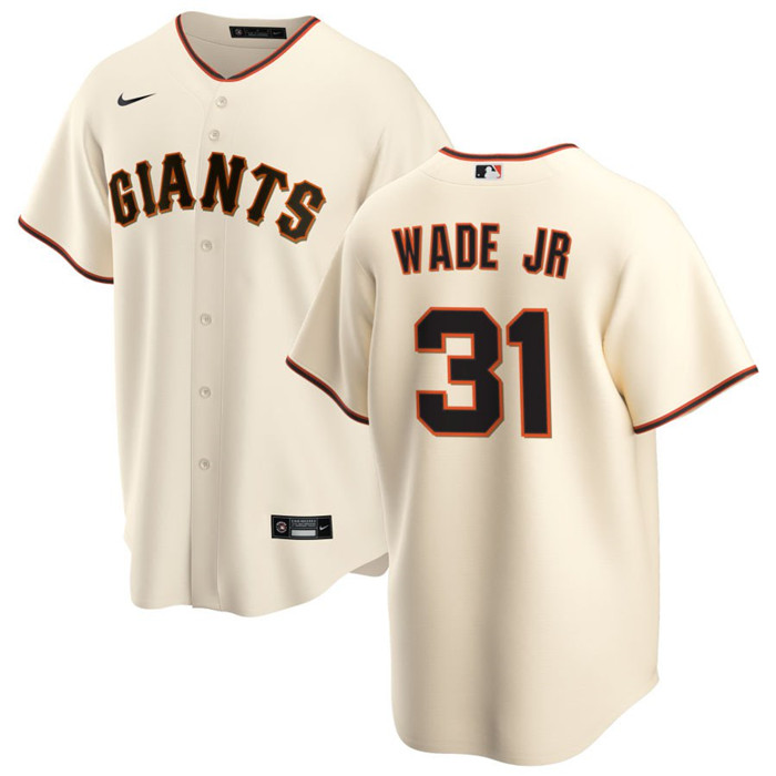 Men's San Francisco Giants #31 LaMonte Wade Jr. Cream Cool Base Stitched Jersey Men's San Francisco Giants #31 LaMonte Wade Jr. Cream Cool Base Stitched Jersey