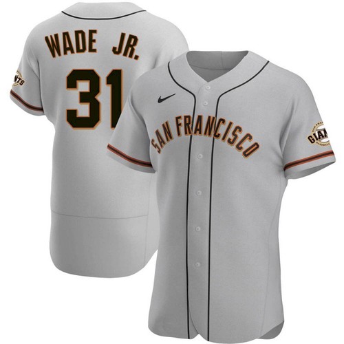 Men's San Francisco Giants #31 LaMonte Wade Jr Grey 2021 Road Player Jersey Men's San Francisco Giants #31 LaMonte Wade Jr Grey 2021 Road Player Jersey
