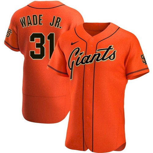 Men's San Francisco Giants #31 LaMonte Wade Jr Orange 2021 Alternate Jersey Men's San Francisco Giants #31 LaMonte Wade Jr Orange 2021 Alternate Jersey