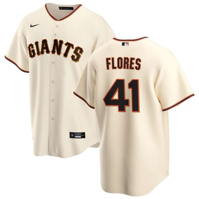 Men's San Francisco Giants #41 Wilmer Flores Cream Cool Base Stitched Jersey Men's San Francisco Giants #41 Wilmer Flores Cream Cool Base Stitched Jersey