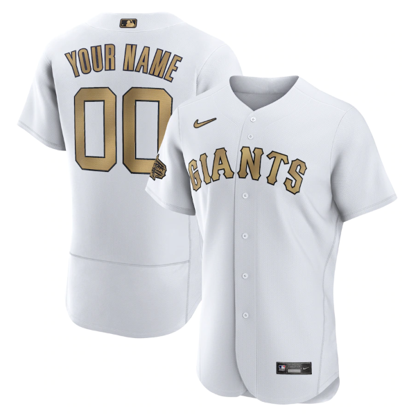 Men's San Francisco Giants Active Player Custom 2022 All-Star White Flex Base Stitched MLB Jersey Men's San Francisco Giants Active Player Custom 2022 All-Star White Flex Base Stitched MLB Jersey