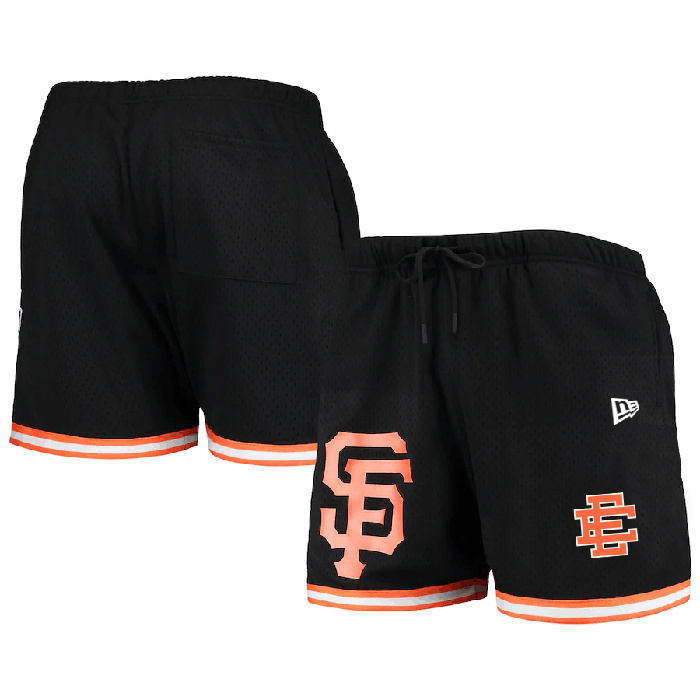 Men's San Francisco Giants Black Mesh Shorts 001 Men's San Francisco Giants Black Mesh Shorts 001