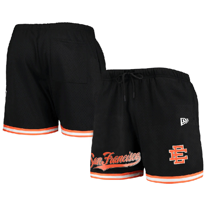 Men's San Francisco Giants Black Mesh Shorts Men's San Francisco Giants Black Mesh Shorts