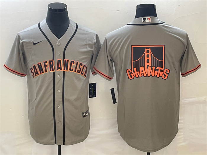 Men's San Francisco Giants Gray Team Big Logo Cool Base Stitched Jersey Men's San Francisco Giants Gray Team Big Logo Cool Base Stitched Jersey