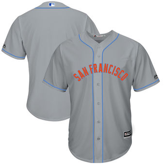 Men's San Francisco Giants Majestic Gray Father's Day Cool Base Replica Team Jersey