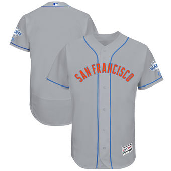 Men's San Francisco Giants Majestic Gray Father's Day FlexBase Team Jersey