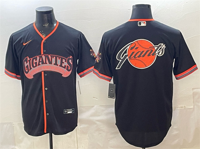 Men's San Francisco Giants Team Big Logo Black 2026 Alternate Stadium Stitched Baseball Jersey Men's San Francisco Giants Team Big Logo Black 2026 Alternate Stadium Stitched Baseball Jersey