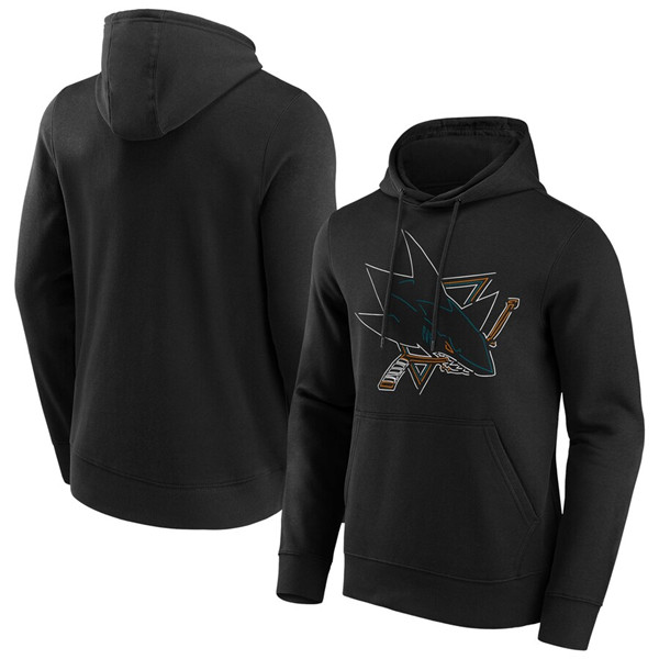 Men's San Jose Sharks Black Edge Hoodie Men's San Jose Sharks Black Edge Hoodie