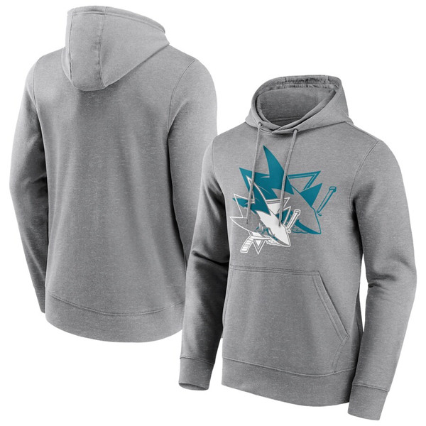 Men's San Jose Sharks Gray Overlay Hoodie Men's San Jose Sharks Gray Overlay Hoodie