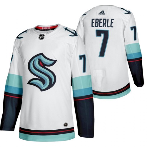 Men's Seattle #7 Kraken Jordan Eberle 2022 Away White Jersey Men's Seattle #7 Kraken Jordan Eberle 2022 Away White Jersey