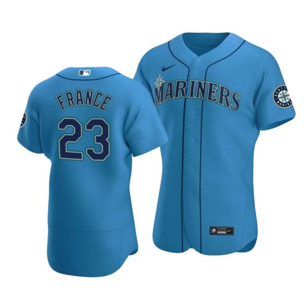 Men's Seattle Mariners #23 Ty France Royal Flex Base Stitched Jersey Men's Seattle Mariners #23 Ty France Royal Flex Base Stitched Jersey