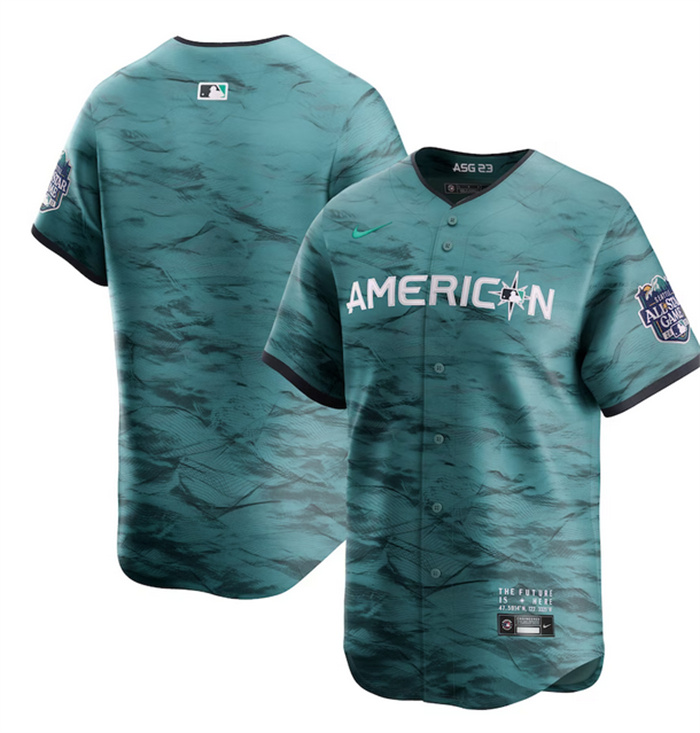 Men's Seattle Mariners Blank Teal 2023 All-Star Cool Base With Patch Stitched Baseball Jersey Men's Seattle Mariners Blank Teal 2023 All-Star Cool Base With Patch Stitched Baseball Jersey