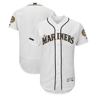 Men's Seattle Mariners Majestic White 2018 Memorial Day Authentic Collection Flex Base Team Custom Jersey Men's Seattle Mariners Majestic White 2018 Memorial Day Authentic Collection Flex Base Team Custom Jersey