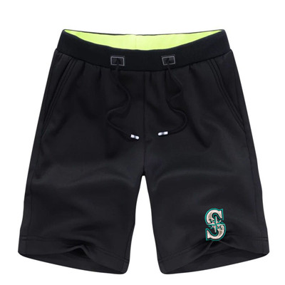 Men's Seattle Mariners Team Logo Black Baseball Shorts