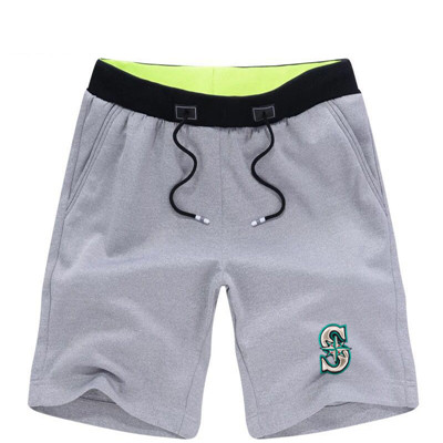 Men's Seattle Mariners Team Logo Grey Baseball Shorts