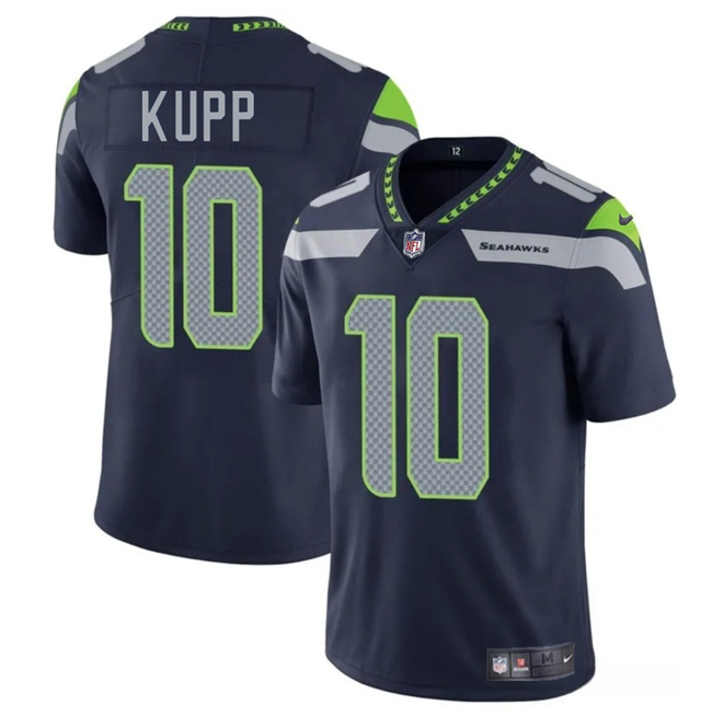 Men's Seattle Seahawks #10 Cooper Kupp Navy 2024 Vapor Limited Stitched Football Jersey