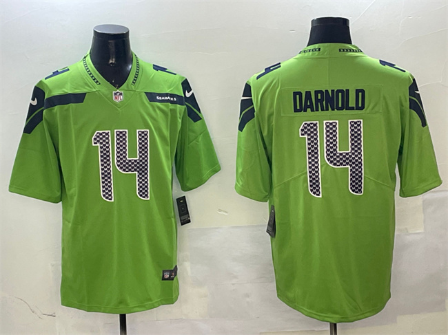 Men's Seattle Seahawks #14 Sam Darnold Green 2025 Vapor Limited Stitched Football Jersey