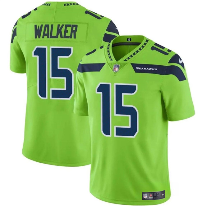 Men's Seattle Seahawks #15 P.J. Walker Green Vapor Limited Stitched Football Jersey Men's Seattle Seahawks #15 P.J. Walker Green Vapor Limited Stitched Football Jersey