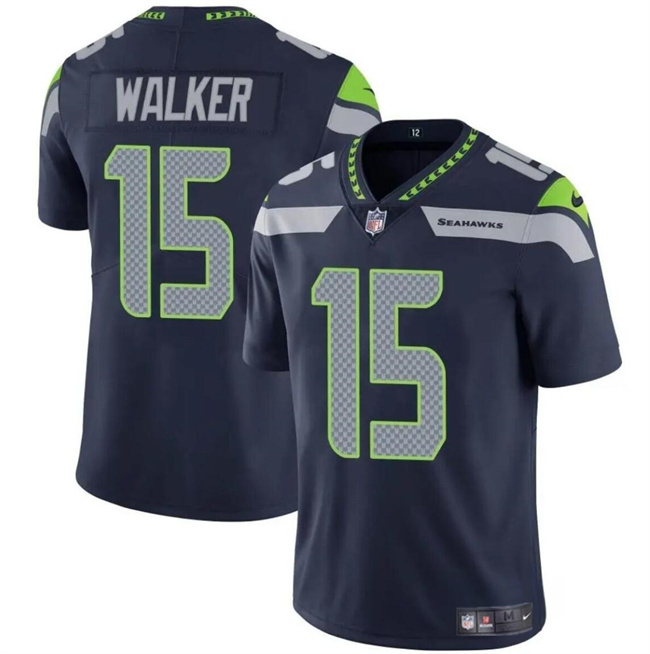 Men's Seattle Seahawks #15 P.J. Walker Navy Vapor Limited Stitched Football Jersey Men's Seattle Seahawks #15 P.J. Walker Navy Vapor Limited Stitched Football Jersey