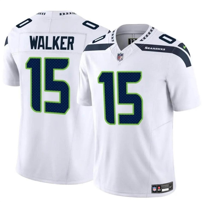 Men's Seattle Seahawks #15 P.J. Walker White 2024 F.U.S.E Vapor Limited Stitched Football Jersey Men's Seattle Seahawks #15 P.J. Walker White 2024 F.U.S.E Vapor Limited Stitched Football Jersey