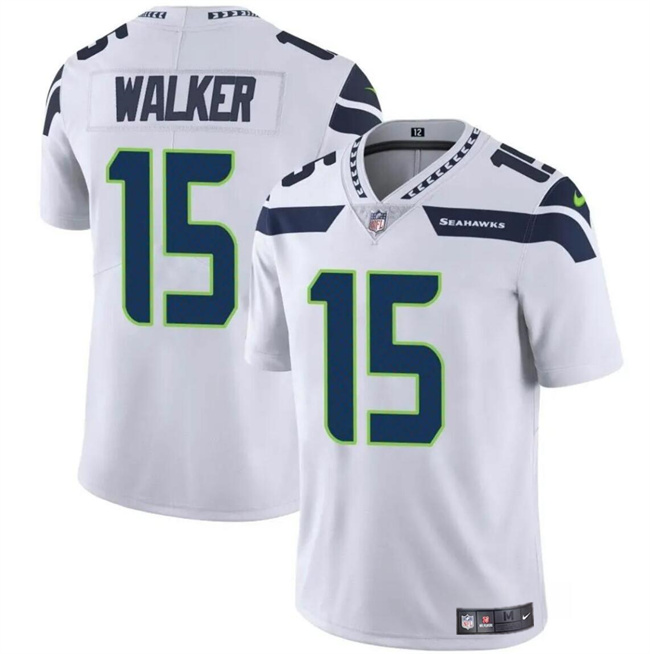 Men's Seattle Seahawks #15 P.J. Walker White Vapor Limited Stitched Football Jersey Men's Seattle Seahawks #15 P.J. Walker White Vapor Limited Stitched Football Jersey