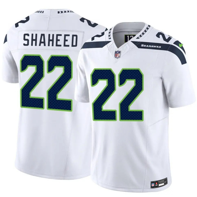 Men's Seattle Seahawks #22 Rashid Shaheed White 2025 F.U.S.E. Vapor Untouchable Limited Stitched Football Jersey Men's Seattle Seahawks #22 Rashid Shaheed White 2025 F.U.S.E. Vapor Untouchable Limited Stitched Football Jersey