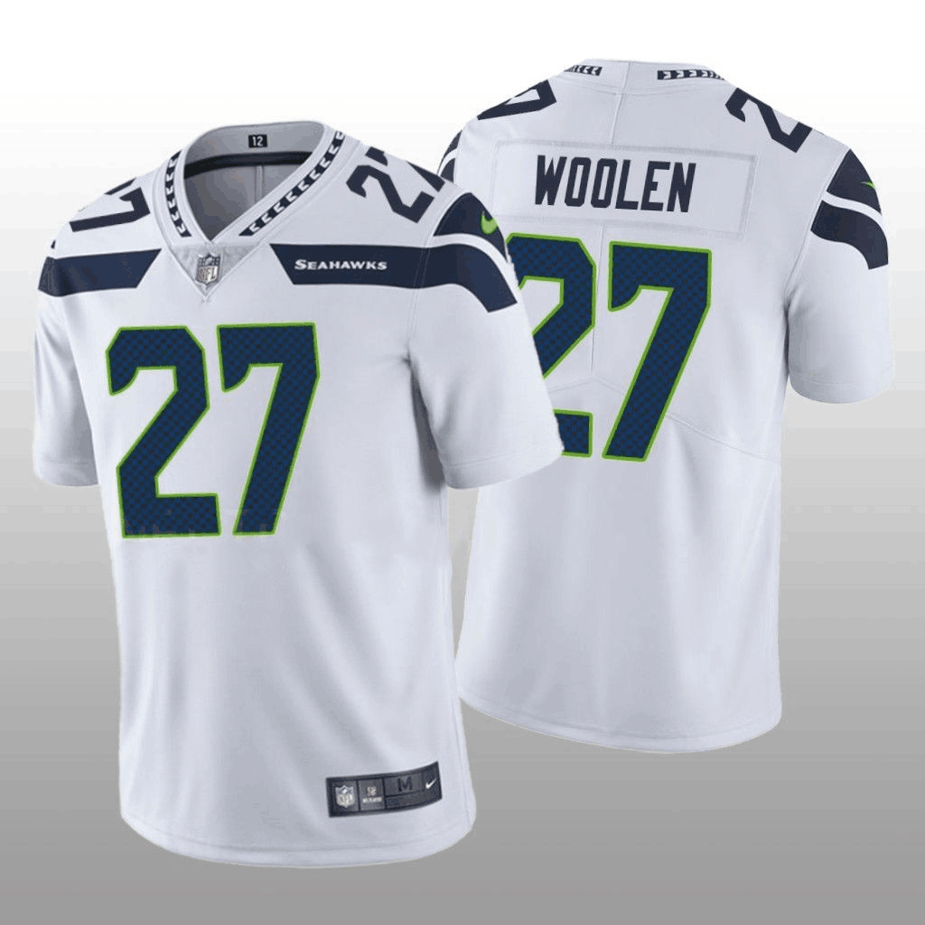Men's Seattle Seahawks #27 Tariq Woolen White Vapor Untouchable Stitched Football Jersey Men's Seattle Seahawks #27 Tariq Woolen White Vapor Untouchable Stitched Football Jersey