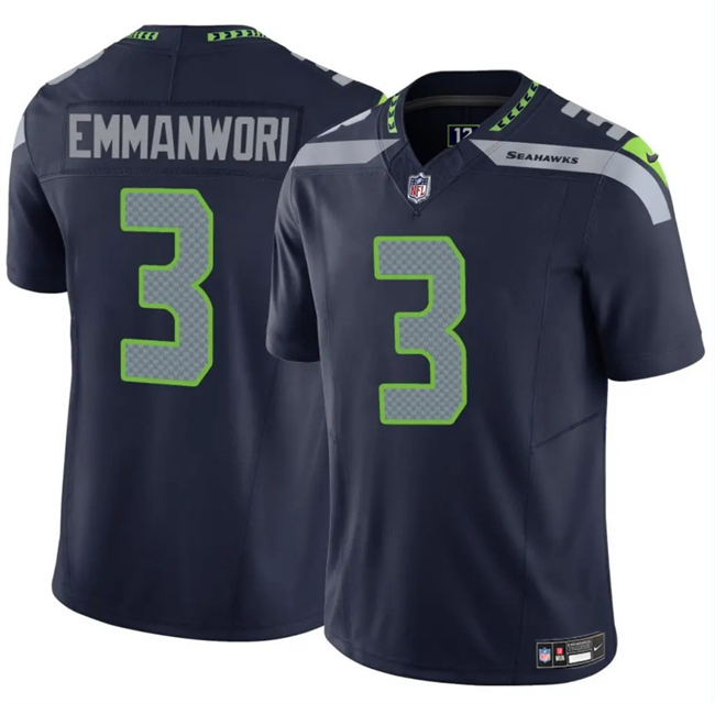 Men's Seattle Seahawks #3 Nick Emmanwori Navy 2025 F.U.S.E. Vapor Untouchable Limited Stitched Football Jersey Men's Seattle Seahawks #3 Nick Emmanwori Navy 2025 F.U.S.E. Vapor Untouchable Limited Stitched Football Jersey