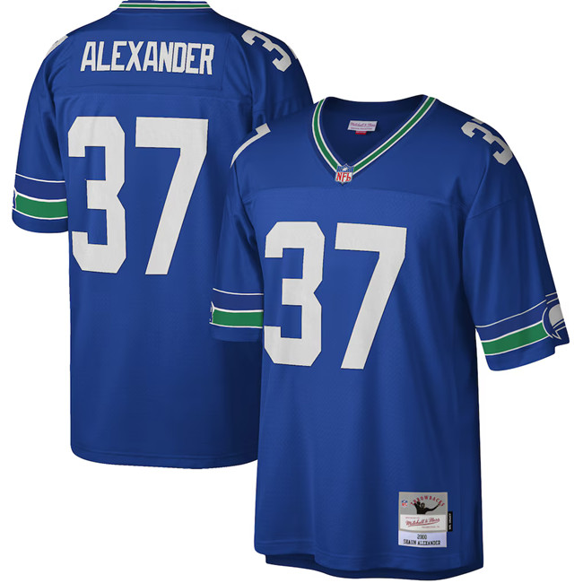 Men's Seattle Seahawks #37 Shaun Alexander Royal Stitched Football Jersey Men's Seattle Seahawks #37 Shaun Alexander Royal Stitched Football Jersey