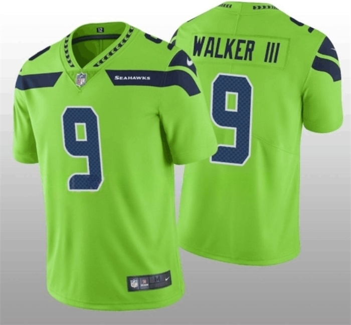 Men's Seattle Seahawks #9 Kenneth Walker III Green Vapor Untouchable Limited Stitched Jersey Men's Seattle Seahawks #9 Kenneth Walker III Green Vapor Untouchable Limited Stitched Jersey