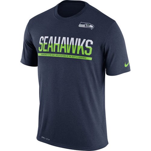 Men's Seattle Seahawks Nike Practice Legend Performance T-Shirt Navy Men's Seattle Seahawks Nike Practice Legend Performance T-Shirt Navy