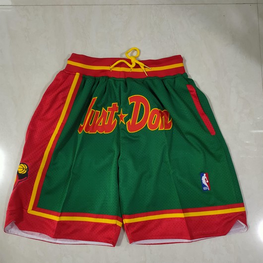 Men's Seattle Supersonics Green Just Don Swingman Throwback Shorts Men's Seattle Supersonics Green Just Don Swingman Throwback Shorts