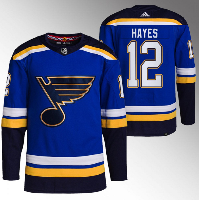 Men's St. Louis Blues #12 Kevin Hayes Blue Stitched Jersey Men's St. Louis Blues #12 Kevin Hayes Blue Stitched Jersey