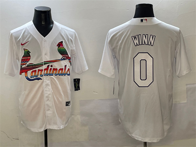 Men's St. Louis Cardinals #0 Masyn Winn White Cool Base Stitched Baseball Jersey Men's St. Louis Cardinals #0 Masyn Winn White Cool Base Stitched Baseball Jersey