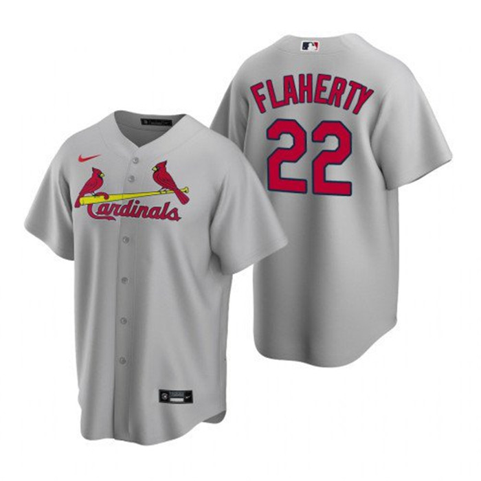 Men's St. Louis Cardinals #22 Jack Flaherty Grey Cool Base Stitched Jersey Men's St. Louis Cardinals #22 Jack Flaherty Grey Cool Base Stitched Jersey