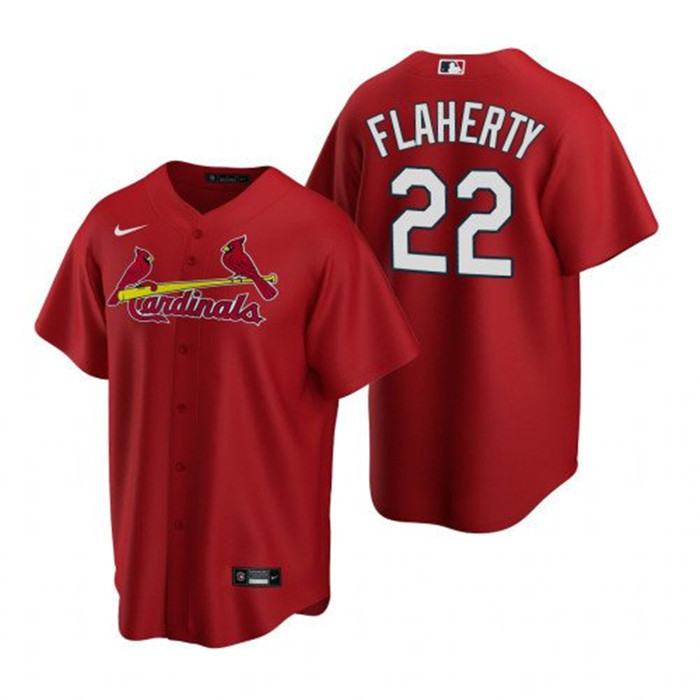 Men's St. Louis Cardinals #22 Jack Flaherty Red Cool Base Stitched Jersey Men's St. Louis Cardinals #22 Jack Flaherty Red Cool Base Stitched Jersey