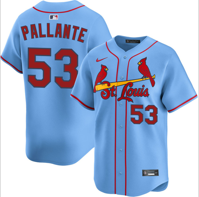 Men's St. Louis Cardinals #53 Andre Pallante Blue Alternate Limited Stitched Baseball Jersey Men's St. Louis Cardinals #53 Andre Pallante Blue Alternate Limited Stitched Baseball Jersey