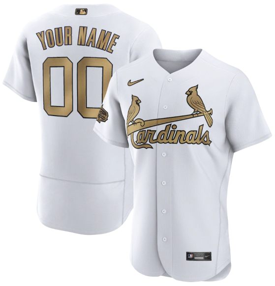 Men's St. Louis Cardinals Active Player Custom 2022 All-Star White Flex Base Stitched MLB Jersey Men's St. Louis Cardinals Active Player Custom 2022 All-Star White Flex Base Stitched MLB Jersey