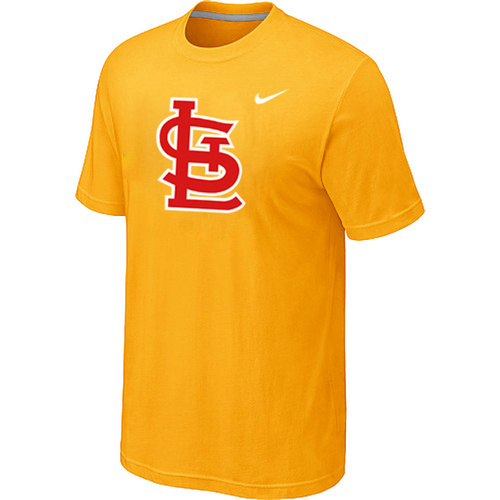 Men's St. Louis Cardinals Fresh Logo Yellow T-Shirt Men's St. Louis Cardinals Fresh Logo Yellow T-Shirt