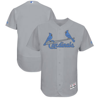 Men's St. Louis Cardinals Majestic Gray Father's Day FlexBase Team Jersey