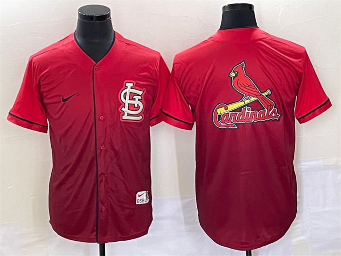 Men's St. Louis Cardinals Red Big Team Logo In Back Cool Base Drift Edition Stitched Jersey Men's St. Louis Cardinals Red Big Team Logo In Back Cool Base Drift Edition Stitched Jersey