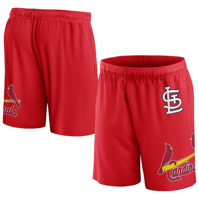 Men's St. Louis Cardinals Red Clincher Mesh Shorts Men's St. Louis Cardinals Red Clincher Mesh Shorts