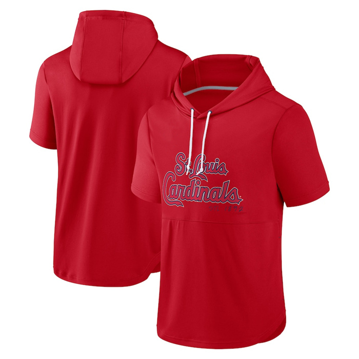 Men's St. Louis Cardinals Red Sideline Training Hooded Performance T-Shirt Men's St. Louis Cardinals Red Sideline Training Hooded Performance T-Shirt