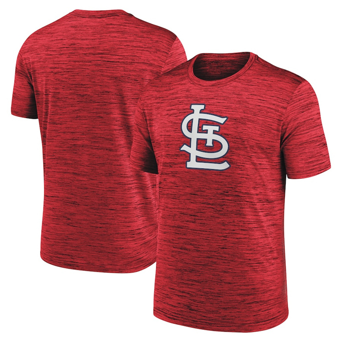 Men's St. Louis Cardinals Red Team Logo Velocity Performance T-Shirt Men's St. Louis Cardinals Red Team Logo Velocity Performance T-Shirt