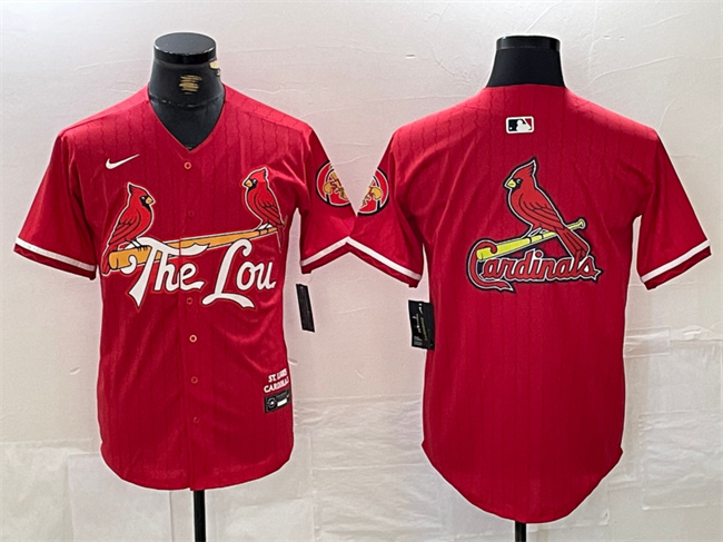 Men's St. Louis Cardinals Team Big Logo Red 2024 City Connect Limited Stitched Baseball Jersey 1 Men's St. Louis Cardinals Team Big Logo Red 2024 City Connect Limited Stitched Baseball Jersey 1